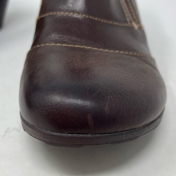 Söfft Shoes Womens 7.5M Brown Leather Upper Lining Slip On Block Heels Round Toe - Picture 16 of 16